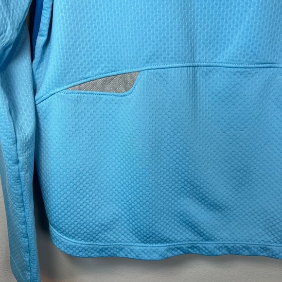 Saucony Athletic 1/4 Zip Pullover Shirt Top Blue Running Reflective Womens Small - Picture 14 of 15